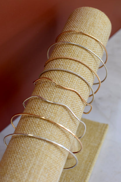 Permanent Bangles - 4 Styles - 2 Metals
