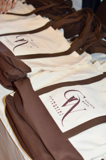 Golden Wave Tote Bag