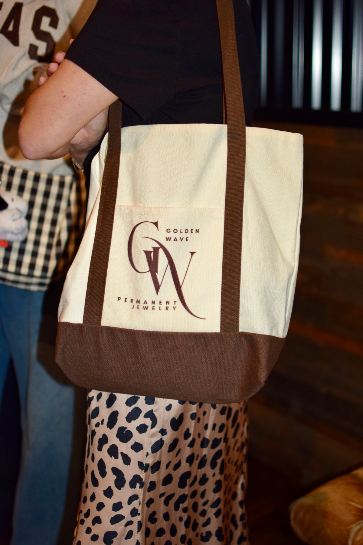 Golden Wave Tote Bag