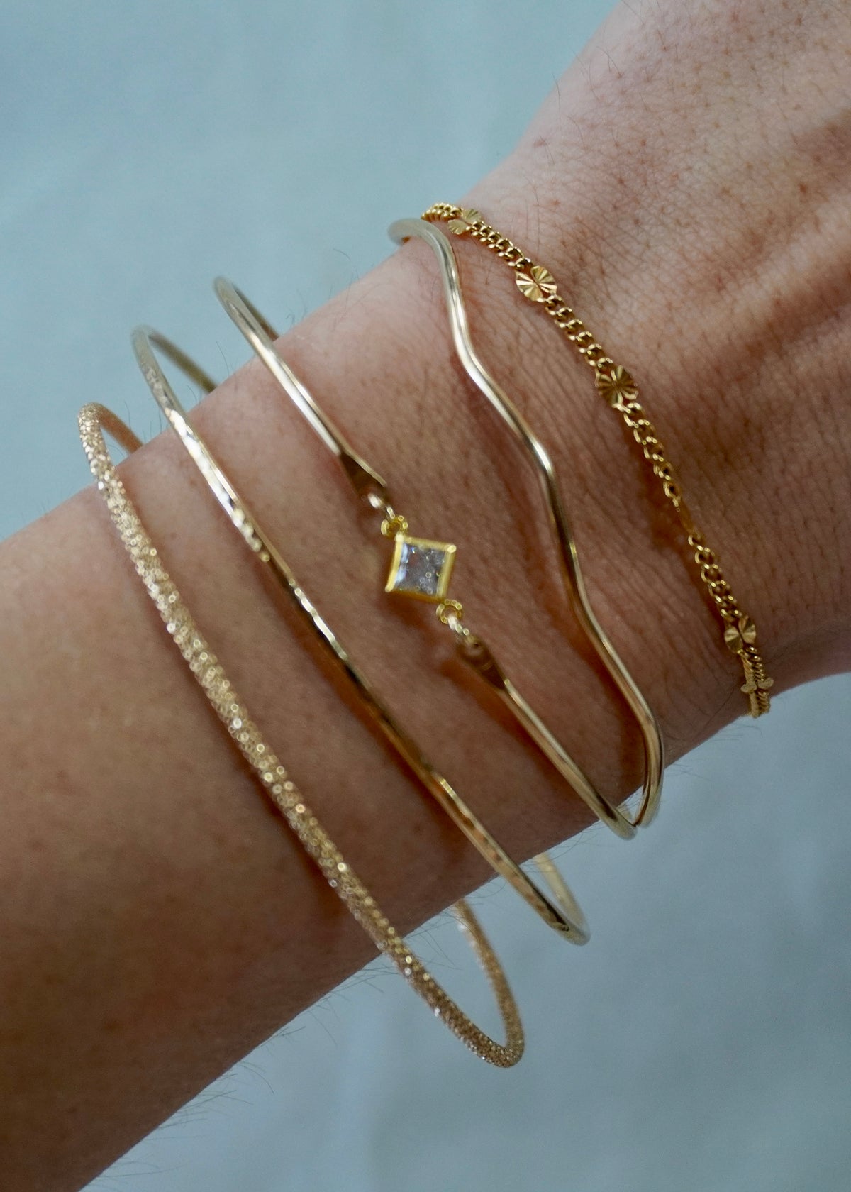 Permanent Bangles - 4 Styles - 2 Metals