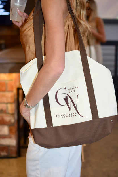 Golden Wave Tote Bag