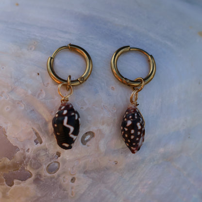 Hammered Huggie Hoops