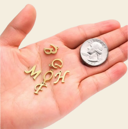 Script Letter Charms