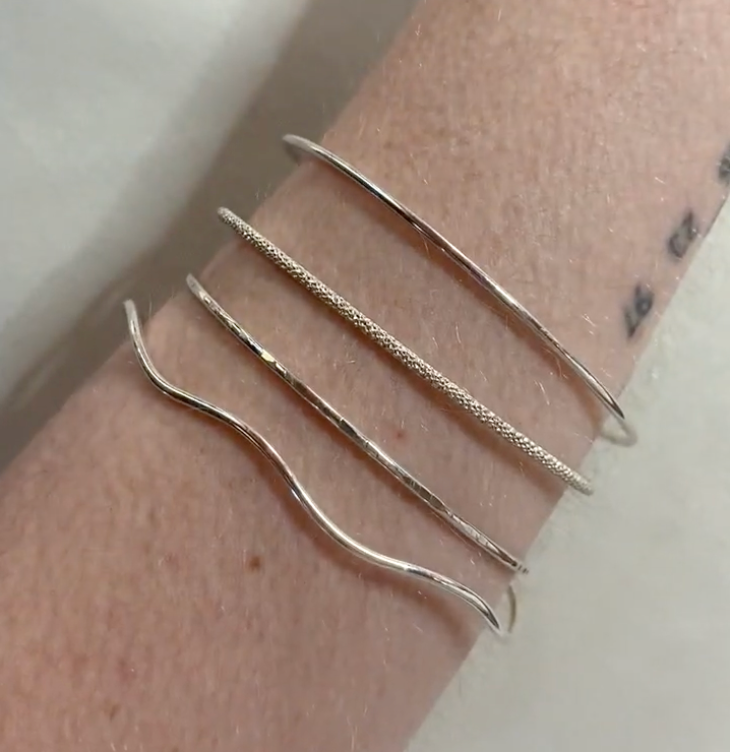 Permanent Bangles - 4 Styles - 2 Metals