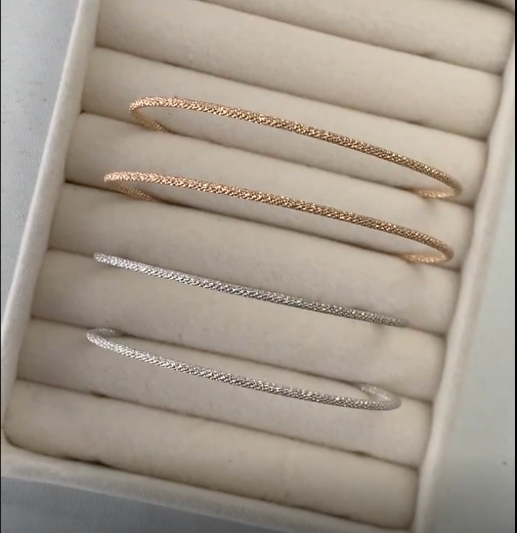 Permanent Bangles - 4 Styles - 2 Metals