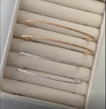 Permanent Bangles - 4 Styles - 2 Metals